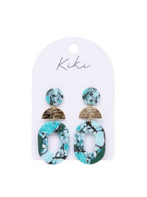 KiKi Turquoise Marble Earrings
