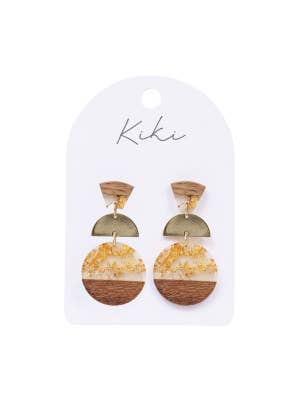 KiKi Gold Foil Curves Earrings
