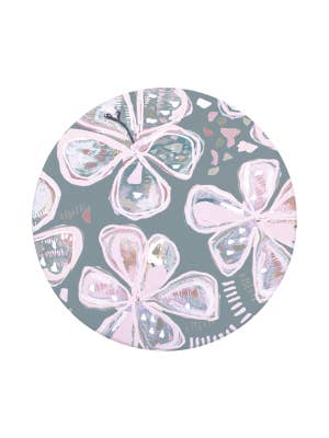 Love, Vera Teal Floral Ceramic Coaster