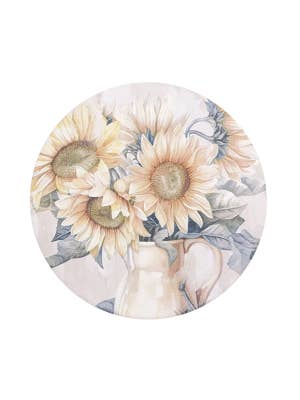 Saddle & Bloom Sunflowers Ceramic Coaster