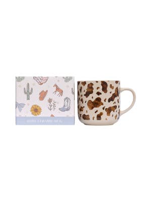 Saddle & Bloom Cow Mug