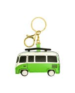 Caravan Green Van Keychain Bag Tag