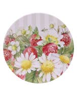 Whimsical Garden Daisy Berry Ceramic Coaster