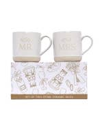Wedding Mr & Mrs Mug Set