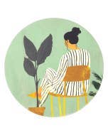 Billie Green Chair Ceramic Coaster