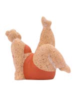 Billie Bathing Terracotta Statue Red