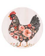 Cottage Grove Dark Hen Ceramic Coaster