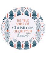 Christmas Heart Ceramic Coaster