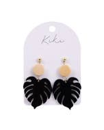 KiKi Black Leaf Earrings