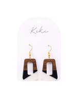 KiKi Geo Wood Rectangles Earrings