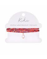 KiKi Crimson Flame Crystal Wrap Jewellery