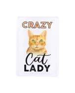 Pet Lovers Crazy Cat Lady Acrylic Magnet