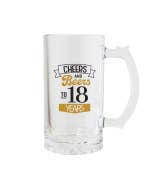 Sip Celebration 18th Beer Glass