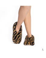 SnuggUps Women's Tiger Print Caramel L